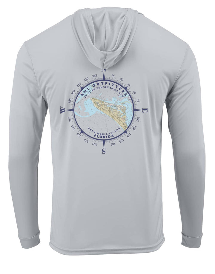 AMI Outfitters Compass Sun Shirt Hoodie Grey