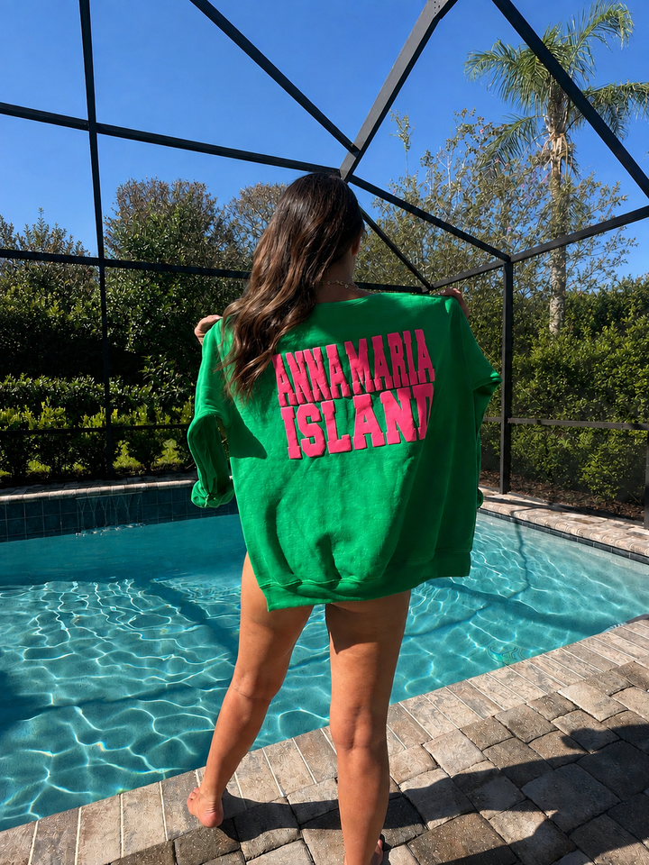 Adult Kelly Green AMI Puff Letter Sweatshirt