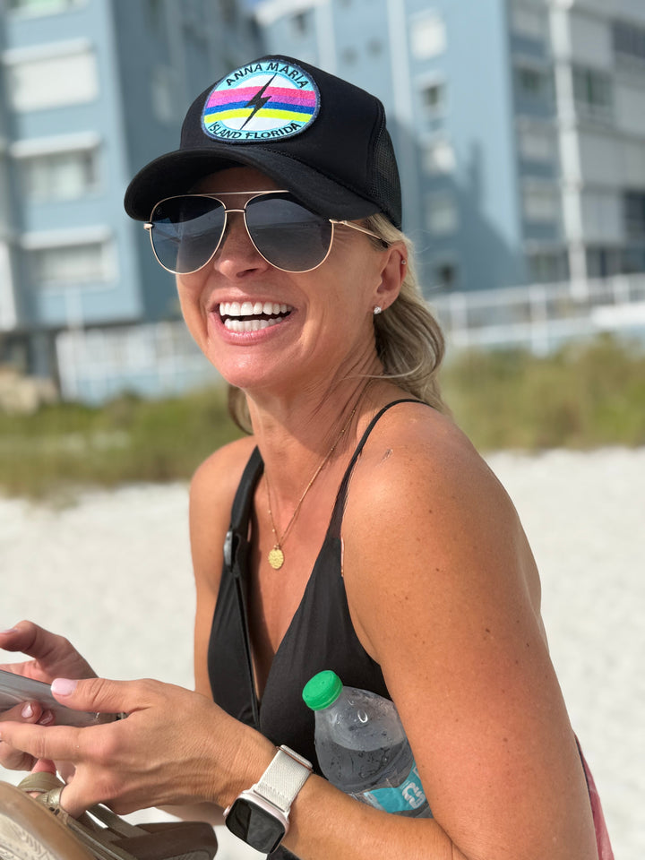 Anna Maria Island Neon Trucker Hat