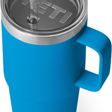 YETI Rambler 42 oz Mug with Straw Lid Big Wave Blue