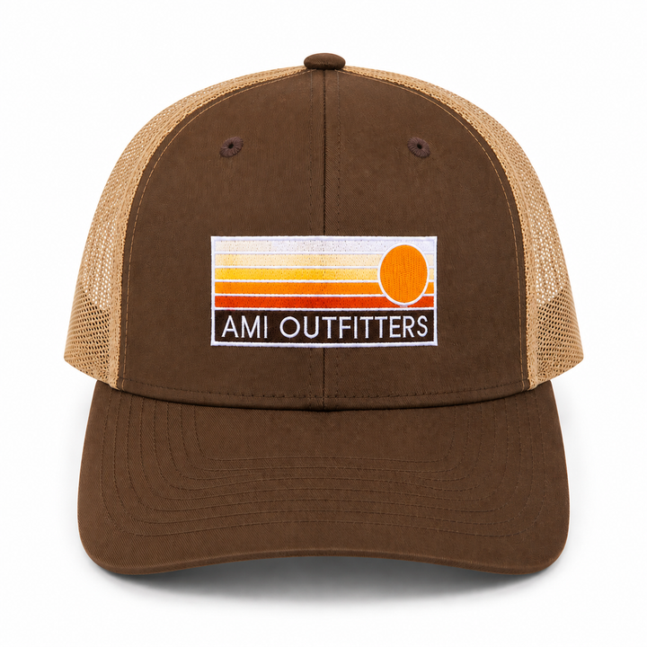 AMI Outfitters Sunset Trucker Hat Brown