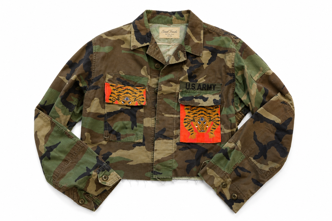 Vintage Cropped Camo Jacket