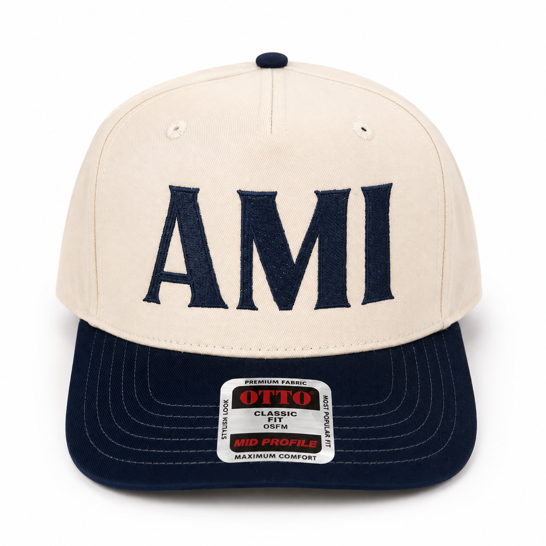 AMI Navy & Cream AMI Hat
