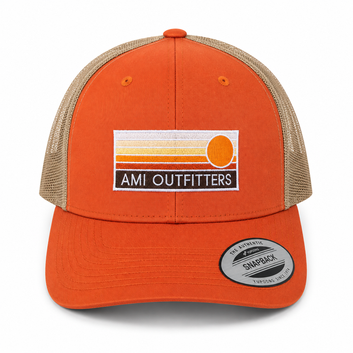 AMI Outfitters Sunset Trucker Hat Orange