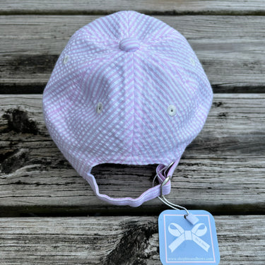 Baby AMI Pink Seersucker Hat