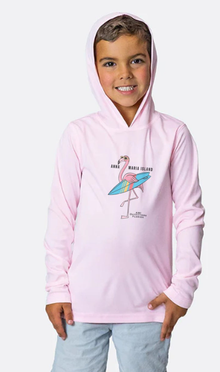AMI Outfitters Kids’ Flamingo UPF Pink Hoodie