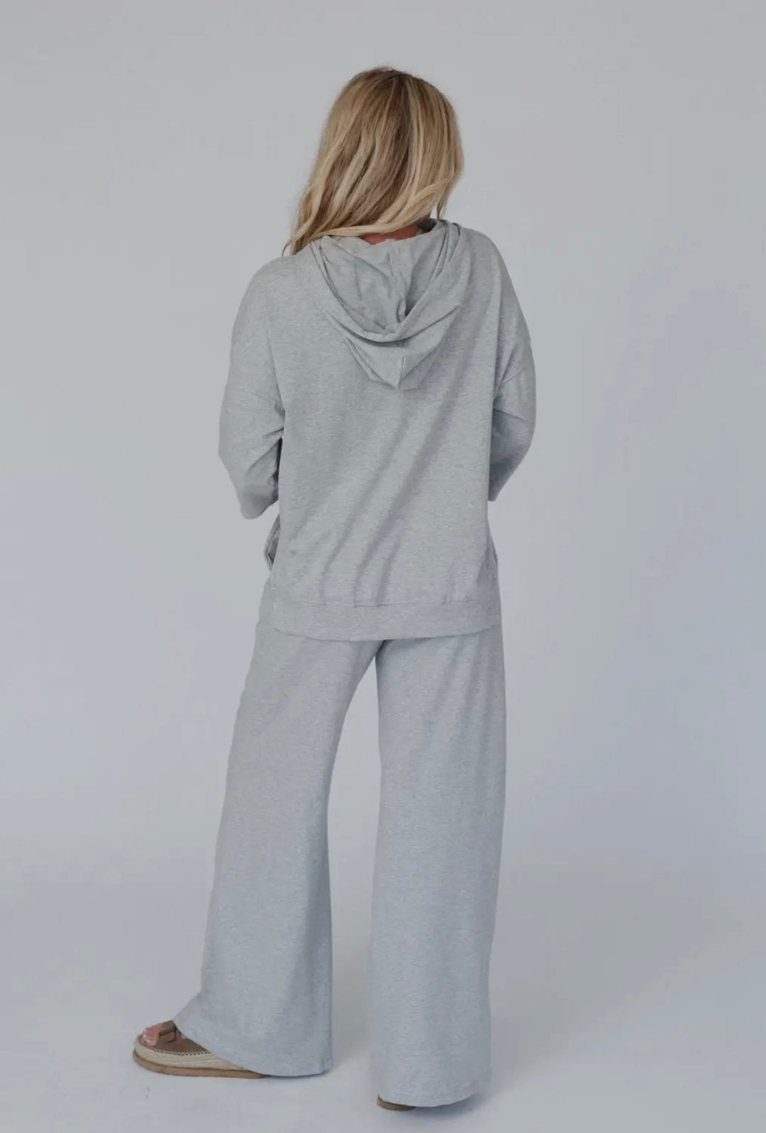 Arianna Top and Pant Set-Heather Gray