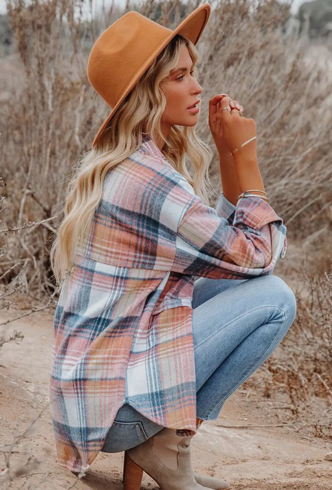 Addison Plaid Flannel Shacket Shirt