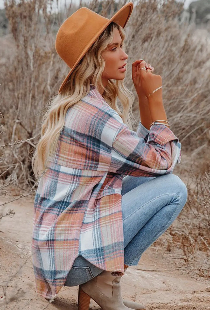 Addison Plaid Flannel Shacket Shirt