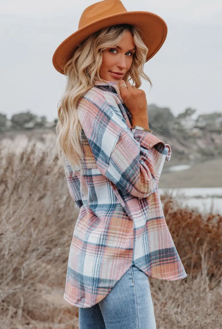 Addison Plaid Flannel Shacket Shirt
