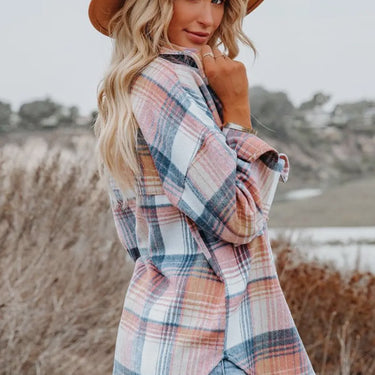 Addison Plaid Flannel Shacket Shirt