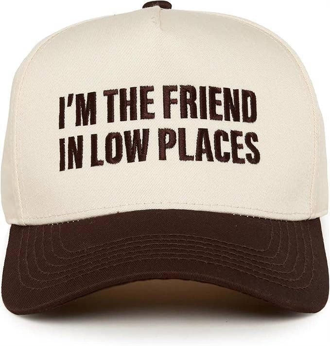 2-Tone Cap - I'm the Friend in Low Places - Brown/Beige