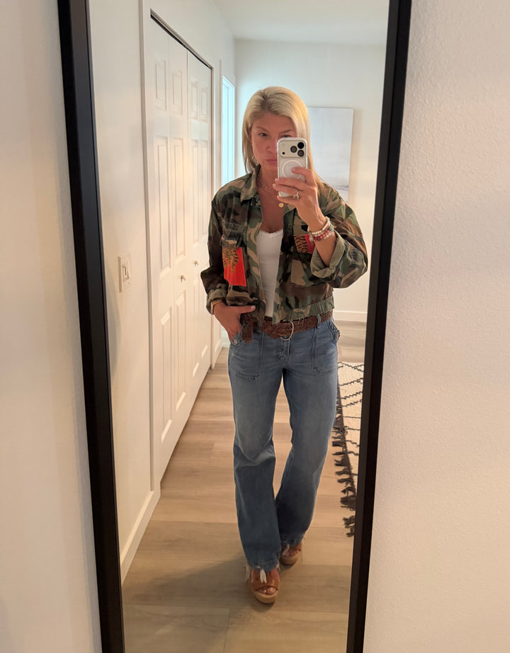 Vintage Cropped Camo Jacket