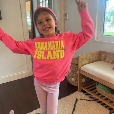 Kids’ Anna Maria Island Neon Pink Sweatshirt