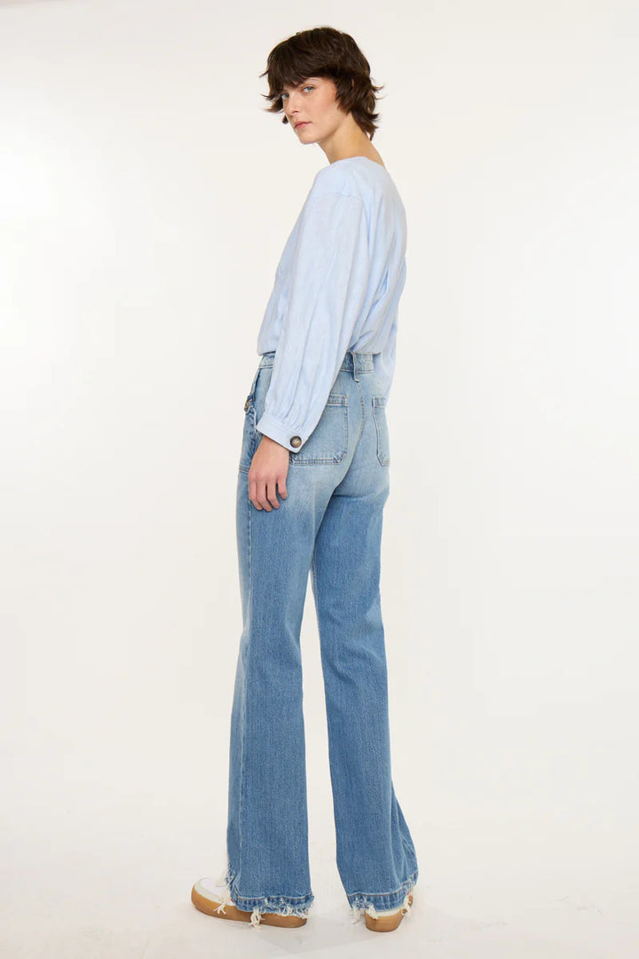 Yezmin High Rise Wide Flare Denim Jeans