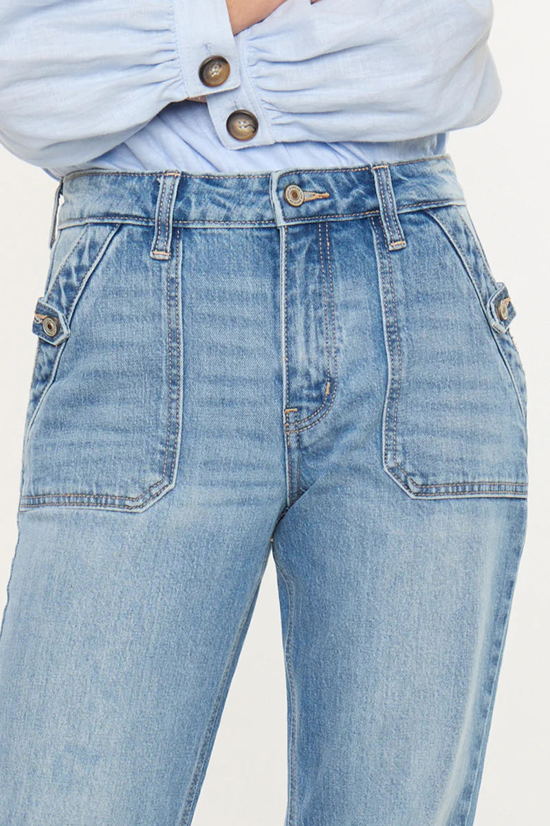 Yezmin High Rise Wide Flare Denim Jeans