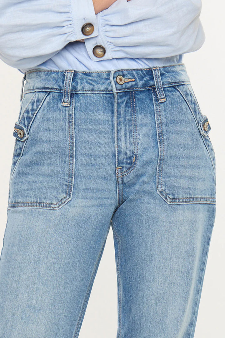 Yezmin High Rise Wide Flare Denim Jeans