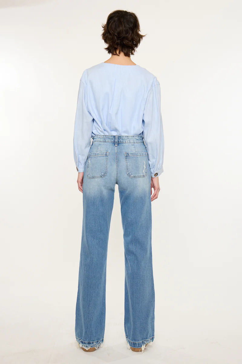 Yezmin High Rise Wide Flare Denim Jeans