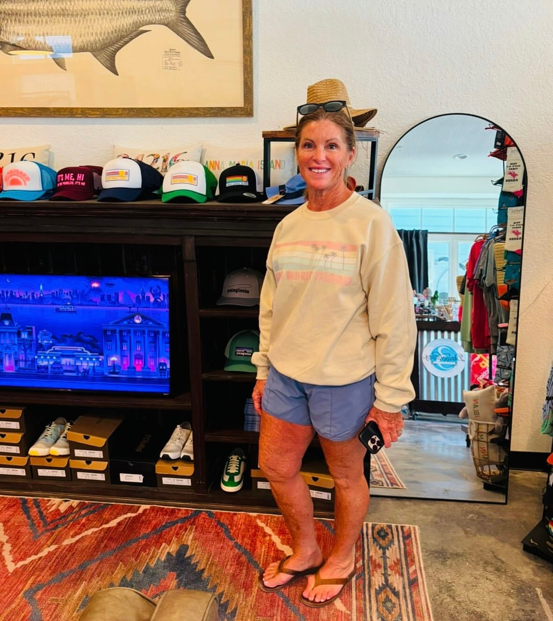 Anna Maria Island Palm Crew Sweatshirt