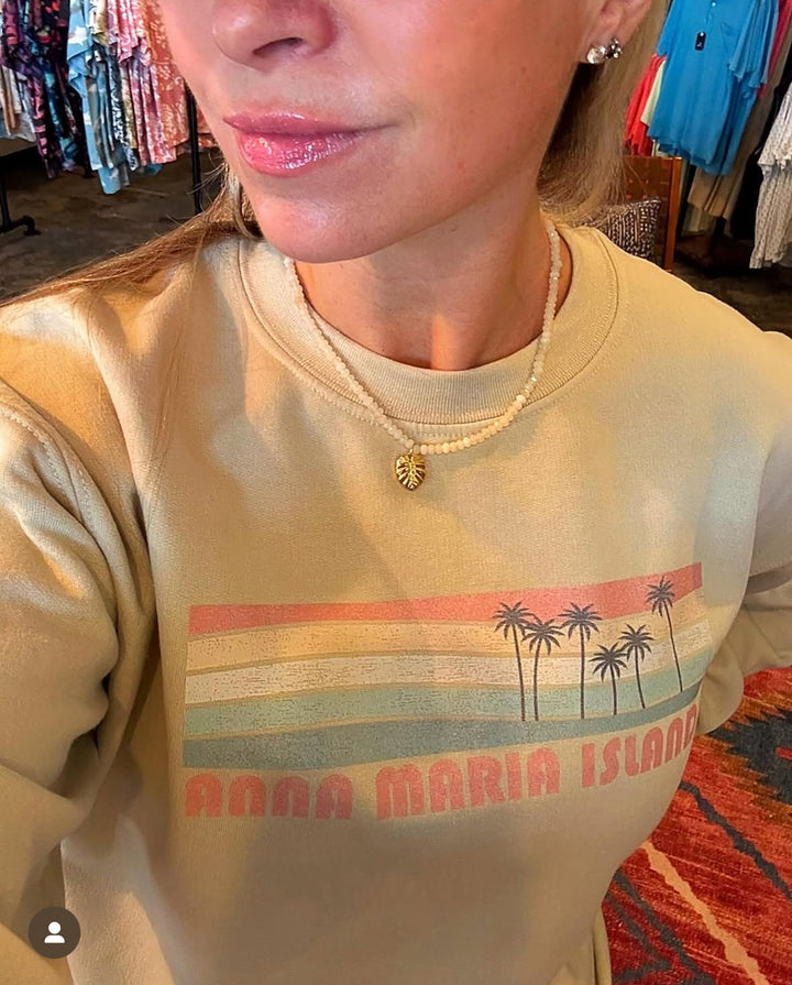 Anna Maria Island Palm Crew Sweatshirt