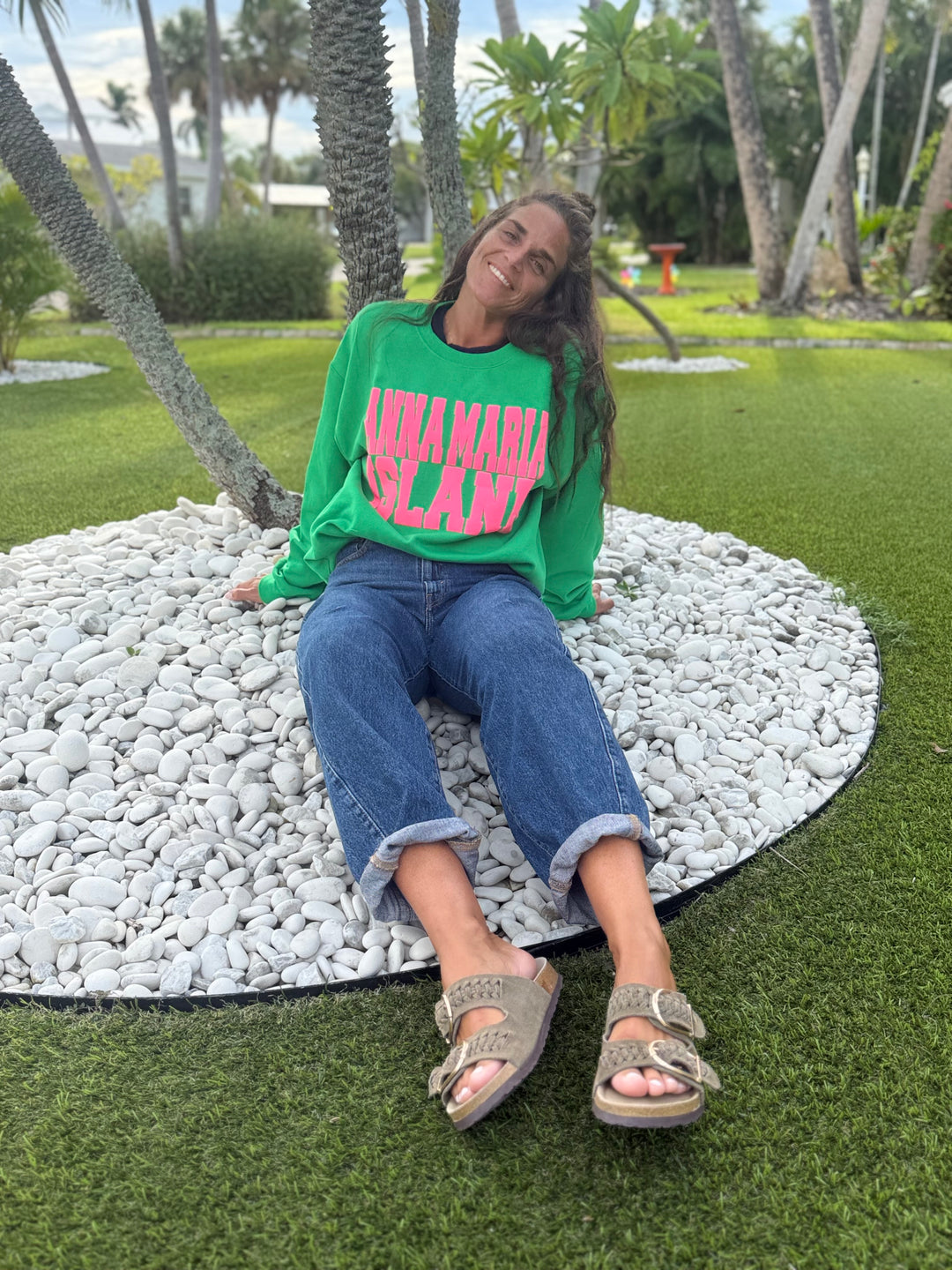 Adult Kelly Green AMI Puff Letter Sweatshirt