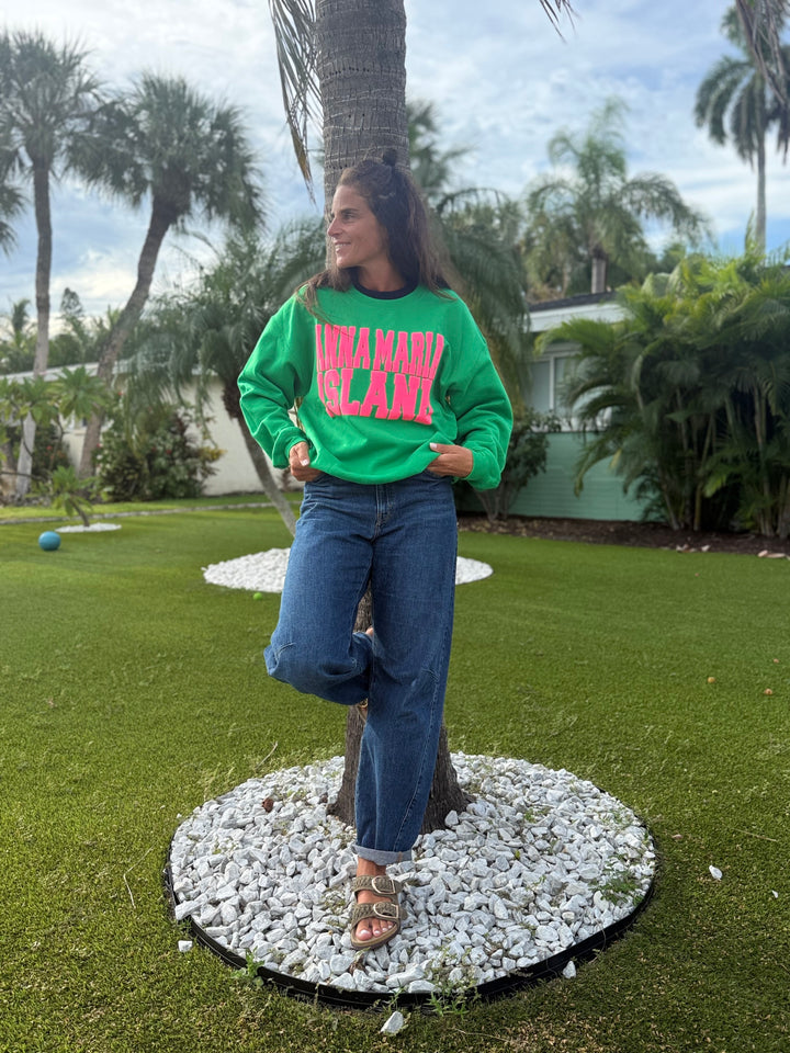 Adult Kelly Green AMI Puff Letter Sweatshirt