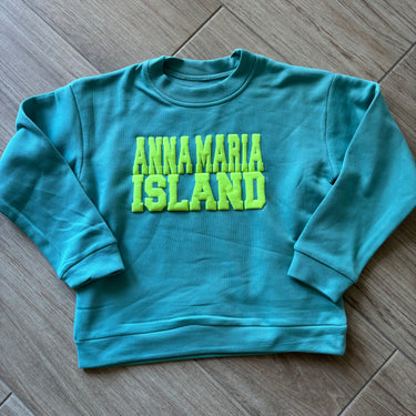 Kids’ Anna Maria Island Green & Neon Yellow Sweatshirt