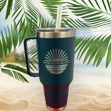 Yeti LOCALLY Engraved Rambler 42oz Straw Mug Agave Teal