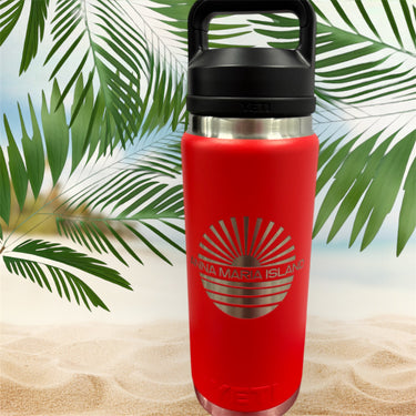 Yeti LOCALLY Engraved 26oz water bottle Rescue Red