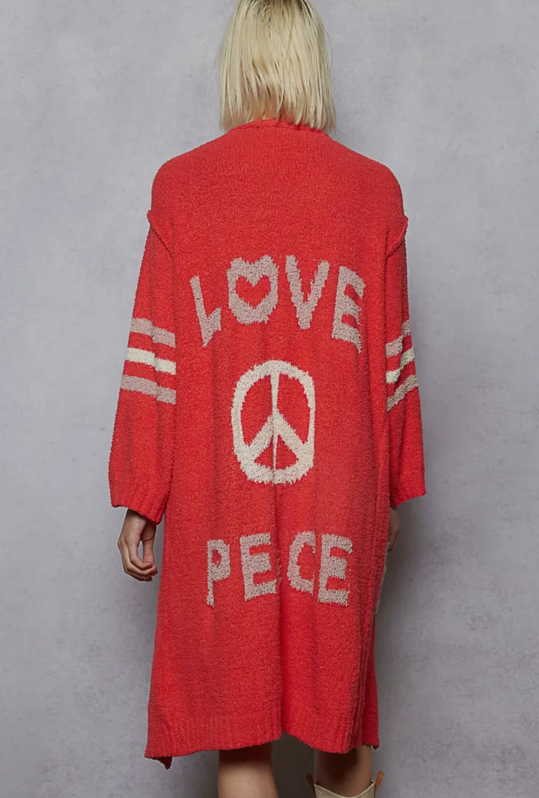 Peach Echo Love Letter Cardigan