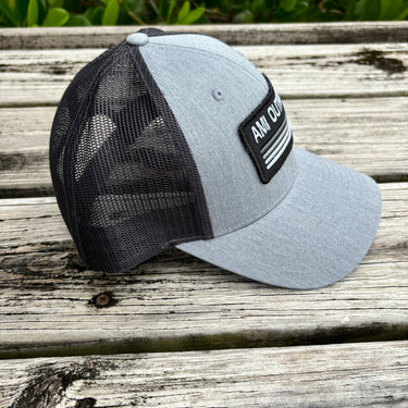 AMI Outfitters Gray & Black Patch Hat