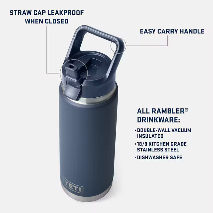 Rambler 26 OZ W/ Straw Cap