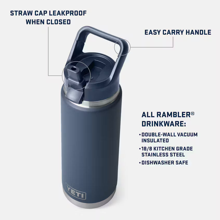 Rambler 26 OZ W/ Straw Cap – Ami Outfitters