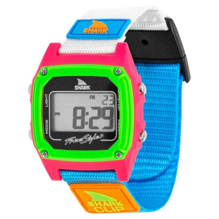 Black/Neon Shark Classic Clip Watch