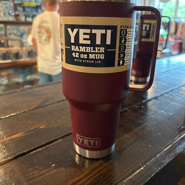 YETI 42oz Rambler Mug Wild vine Red