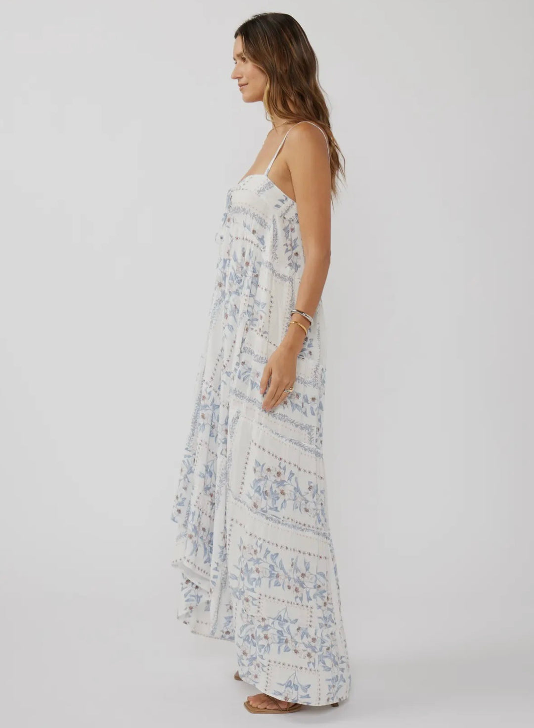 Hi-Lo Spaghetti Strap Maxi Dress