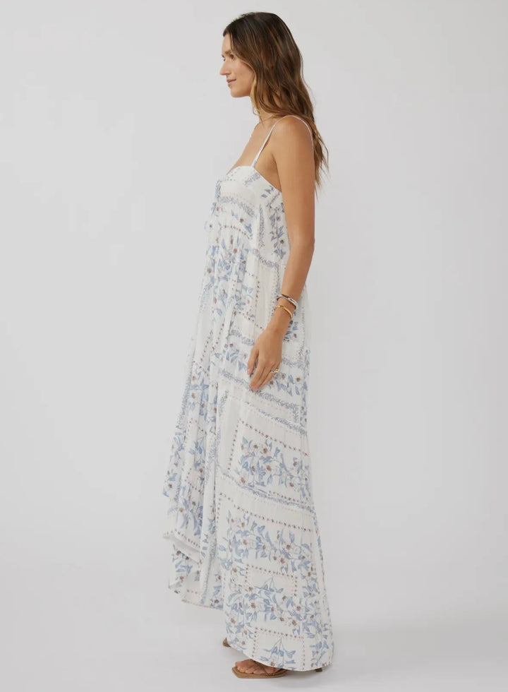 Hi-Lo Spaghetti Strap Maxi Dress