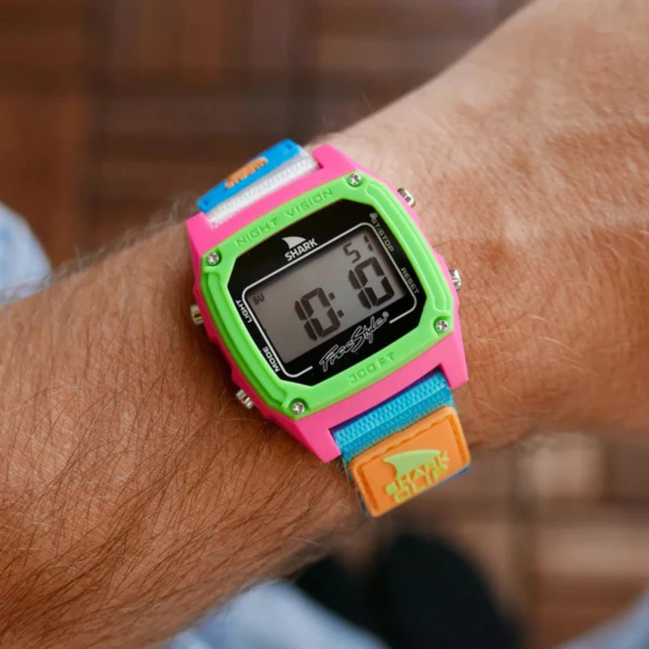 Black/Neon Shark Classic Clip Watch