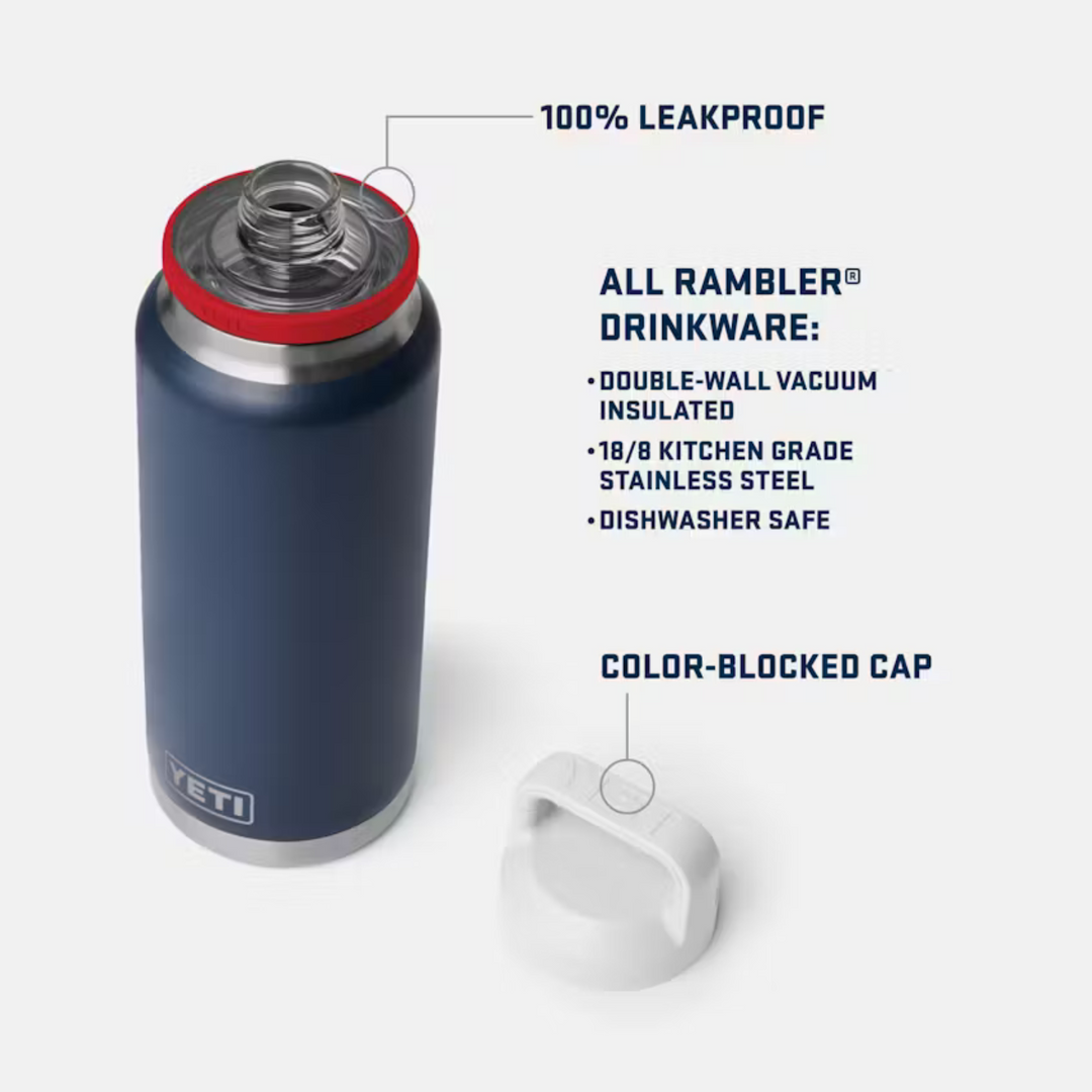 YETI Rambler 36 OZ WATER BOTTLE (WITH COLOR-BLOCKED CHUG CAP)